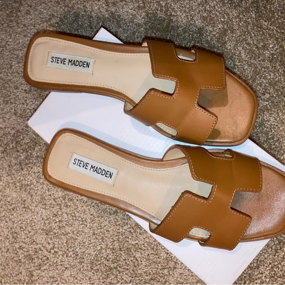 Steve Madden Brown Slide Sandals for Women